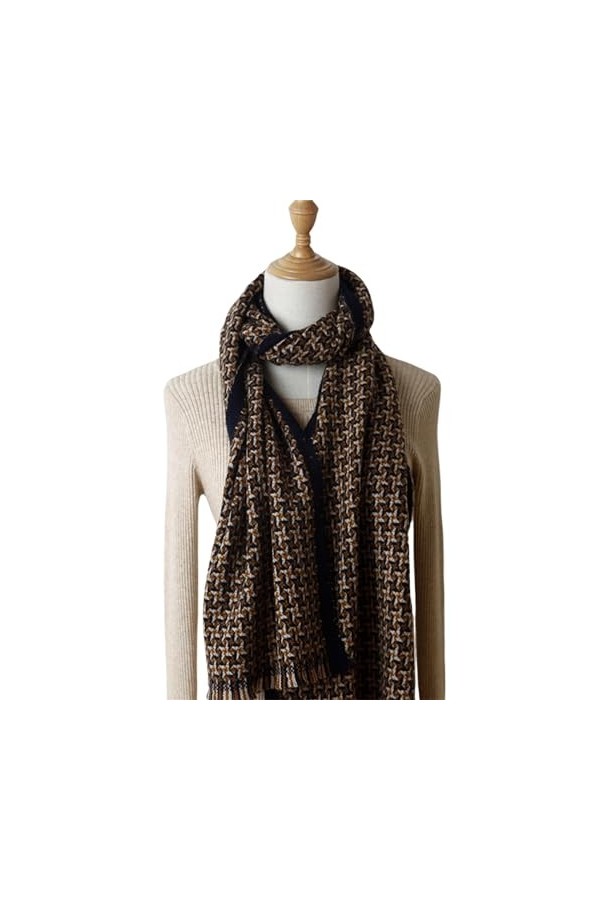 KATIAK Echarpe femme Écharpe De Laine De Rayures De Moulin À Vent Pour Les Femmes 35 * 180Cm-B-35 * 180Cm 125 Grammes
