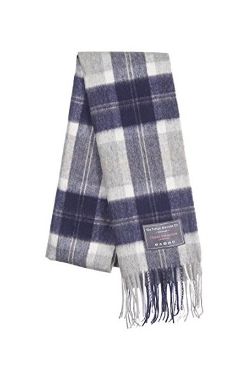 The Tartan Blanket Co. Écharpe oversize en laine dagneau - Bannockbane Silver Tartan