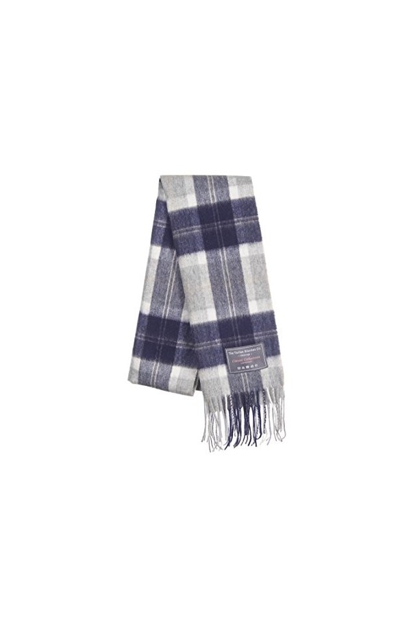 The Tartan Blanket Co. Écharpe oversize en laine dagneau - Bannockbane Silver Tartan