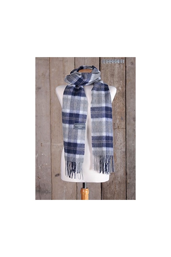 The Tartan Blanket Co. Écharpe oversize en laine dagneau - Bannockbane Silver Tartan