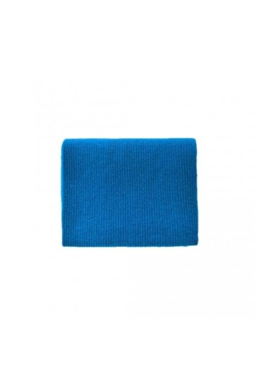 Hdhdeueh Écharpe tricotée en cachemire de couleur unie pour femme - Écharpe chaude et épaisse en laine, bleu lac, taille uniq