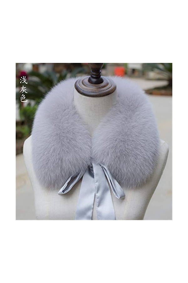 TYXL Foulard de Soie Femme, Écharpe Femmes Fourrure Écharpe Col Dames Hiver Nouveau Ruban Écharpe Manteau Collier Mode Chauss