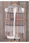 The Tartan Blanket Co. Écharpe oversize en laine dagneau - Stewart Natural Dress Tartan