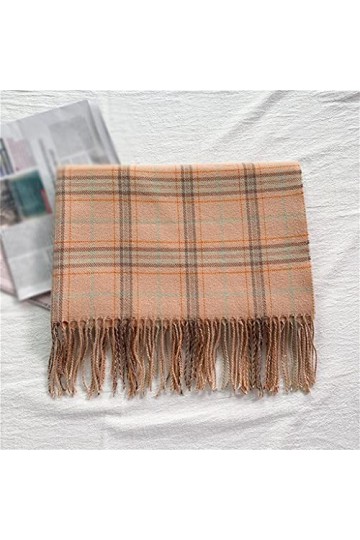 Samnuerly Plaid Dames Écharpe Hiver Style Coréen Châle À Franges Écharpe Chaude Femmes Écharpe Épaisse Couleur : A, Taille :