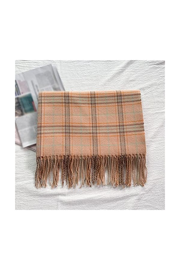 Samnuerly Plaid Dames Écharpe Hiver Style Coréen Châle À Franges Écharpe Chaude Femmes Écharpe Épaisse Couleur : A, Taille :