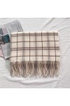 Samnuerly Plaid Dames Écharpe Hiver Style Coréen Châle À Franges Écharpe Chaude Femmes Écharpe Épaisse Couleur : A, Taille :