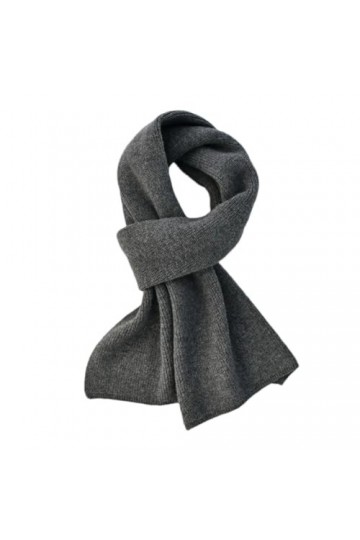 Hdhdeueh Écharpe tricotée en cachemire pour femme - Couleur unie - Unisexe - Chaude et épaisse, Gris foncé 9., taille unique