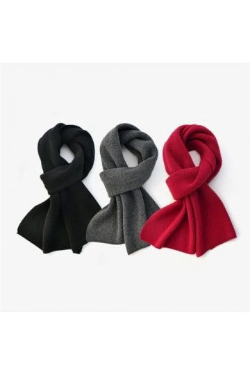 Hdhdeueh Écharpe tricotée en cachemire pour femme - Couleur unie - Unisexe - Chaude et épaisse, Gris foncé 9., taille unique