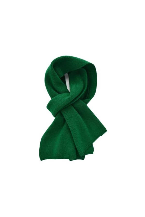 Hdhdeueh Écharpe tricotée en cachemire pour femme - Couleur unie - Chaude et épaisse - Unisexe - Pour lhiver, Forest GN, tai