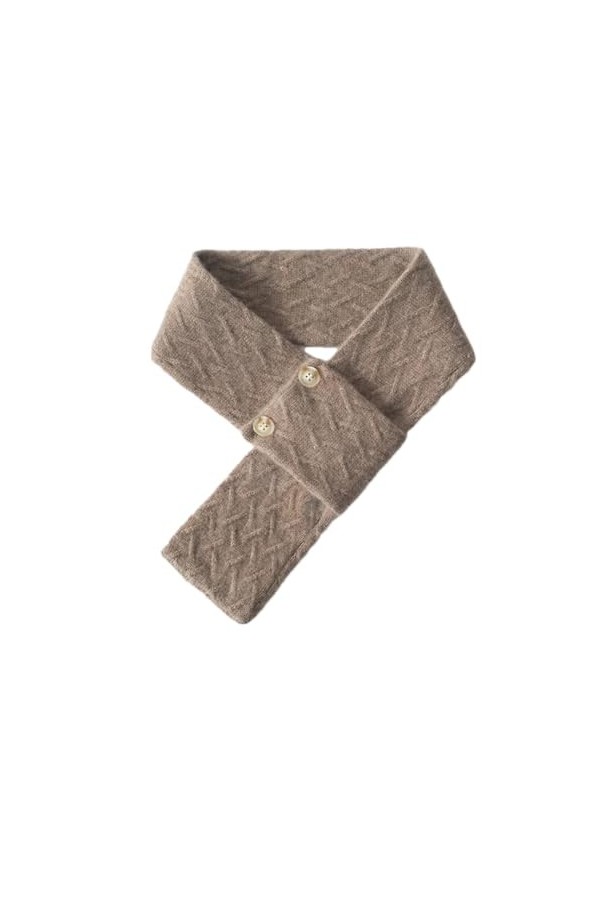 Hdhdeueh Écharpe courte unisexe en cachemire Kkniited pour femme Protection du cou chaude et épaisse, rouge vin, taille uniqu