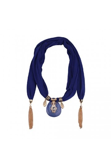 BAZIGA Écharpe pour Femme Écharpe de Couleur Unie pour Femme Écharpe décorative avec Pendentif Écharpe pour tête pour Femme 