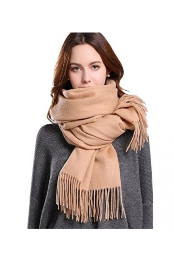 VCADEN Châle Écharpe Foulard Écharpe Femme Pashmina Châles Wraps Écharpe Écharpe De Couleur Unie Écharpe dhiver Écharpes Ech