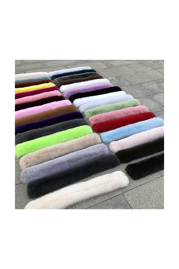 Jegsnoe Écharpe À Col En Fourrure Dhiver Pour Femme, Longue Et Épaisse, Chaude, À La Mode, Parkas, Manteau, Capuche, Décorat