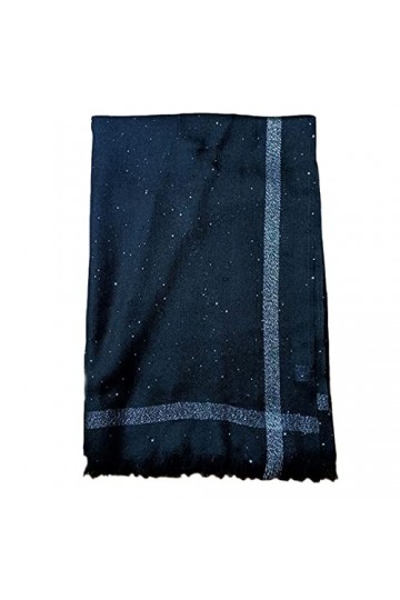 Foulard en Soie, Écharpes de Couverture pour Femmes Écharpe Longue Imprimée Chaud Automne et Hiver Écharpe Paillette Doux et 