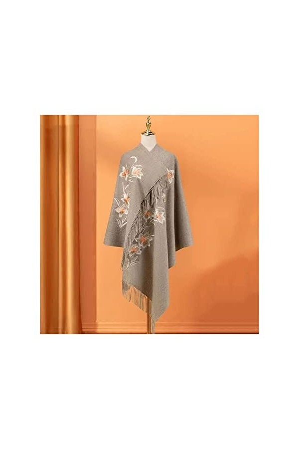 Femme Écharpe Automne et Hiver Grand châle en Laine Robe Cape Chaude avec châle écharpe Douce et Confortable Écharpe Chale C