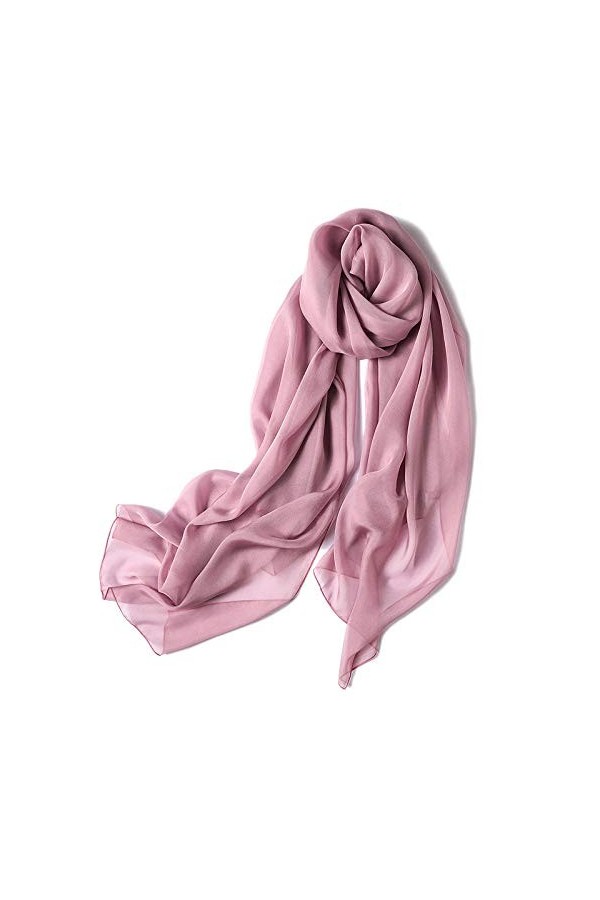 WLLLO Foulards en soie femmes all-match mince écharpe en gaze mulberry soie cou protection bavoir écharpe-200 * 135 cm