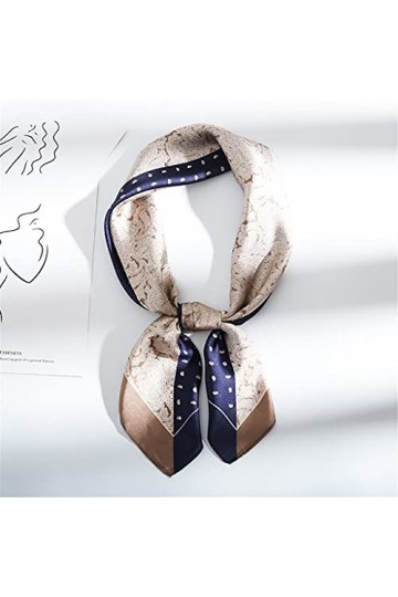 MMAXZ Écharpe carrée Cravate Cravate Impression Satin Soie Écharpe Écharpe Foulard pour femme Petite Écharpe de soie longue b