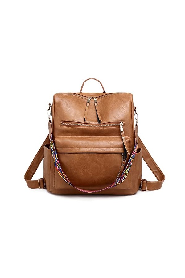 Wishliker Femme Occasionnel Sac à Dos Anti-vol Sacs À Bandoulière,Cercle Vert