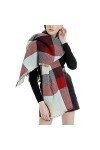 SKREOJF Lady Plaid Echarpes Châle Femmes Spring Automne Hiver Écharpe Chaud Echarpe All-Match Long Crampons Châle Color : Re