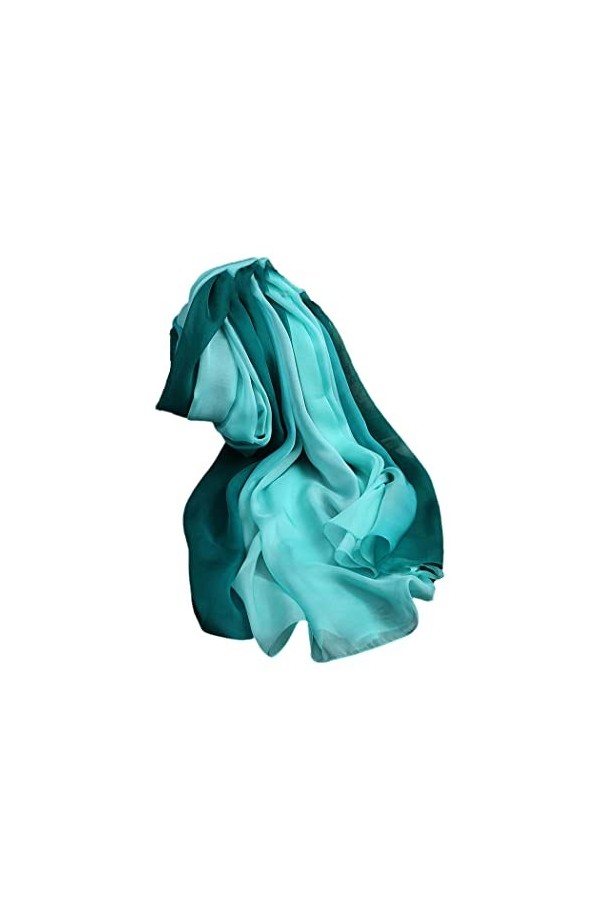 YIOLEAMP Foulard 100% pure soie pour femmes, écharpes carrées en soie à imprimé naturel pour dames