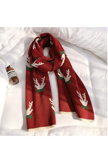 Femme Hiver Japonais Sauvage Mignon Rouge Laine étudiant Chaud écharpe tricotée écharpe Chaude