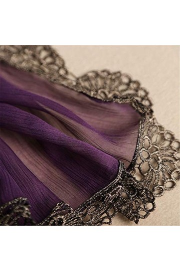 YLiansong-home Écharpe dhiver pour Femmes Pur Métal Couleur Dentelle Soie Foulard en Soie Pure Color Mulberry Foulard en Soi