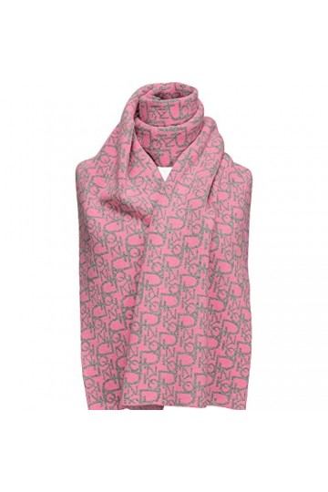 Pinko Friularo 1 écharpe Jacquard Mo, NI1_Rosa/Gris, Taille Unique Femme