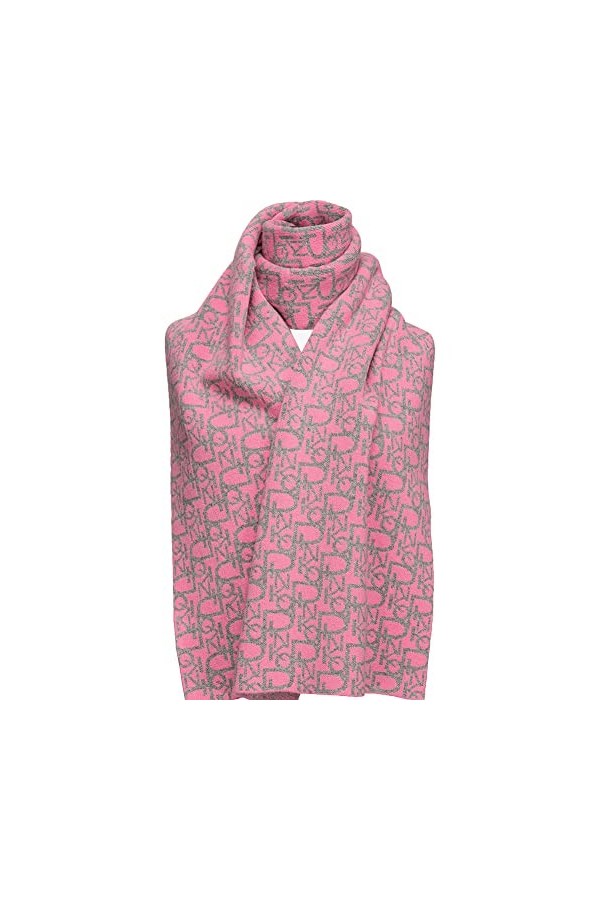 Pinko Friularo 1 écharpe Jacquard Mo, NI1_Rosa/Gris, Taille Unique Femme