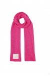 Liu Jo Écharpe étole en tricot avec patch brodé 2F3006 M0300 Deep pink, Fuchsia, Taille unique
