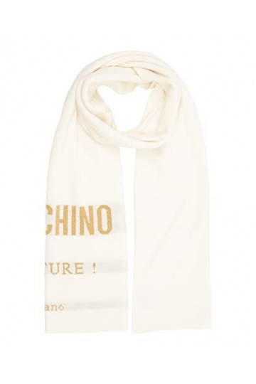 MOSCHINO femme écharpe en laine white - gold