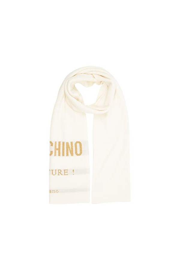 MOSCHINO femme écharpe en laine white - gold