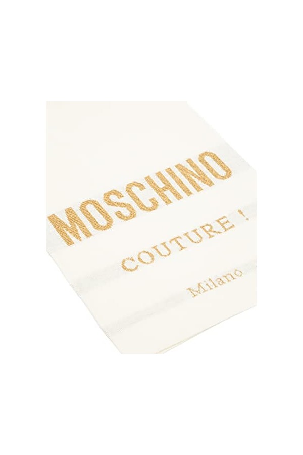 MOSCHINO femme écharpe en laine white - gold