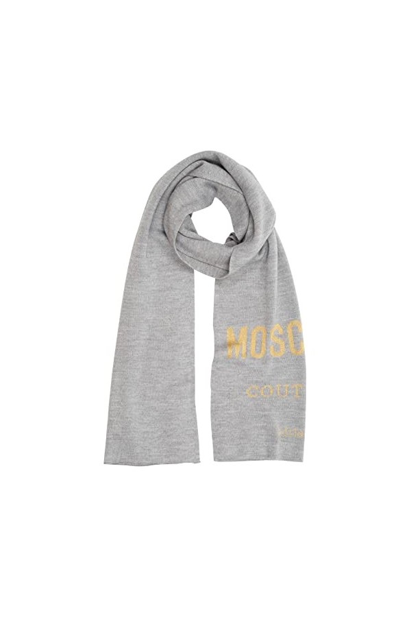 MOSCHINO femme écharpe en laine grey - gold