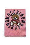 Moschino Écharpe rose logo noir jouet central, rose, 30x160cm
