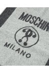 MOSCHINO femme Double question mark écharpe en laine grey
