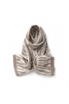 KIPPOT Écharpe en cachemire femmes hiver doux cou protecteur motif zèbre tricoté chaud écharpes épaississement Portable châle