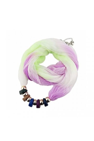 BAZIGA Écharpe Femme Echarpes Pendentif Femme Dégradé Couleur Polyester Style Echarpes en Soie Pendentif Echarpes Accessoires