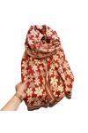 Samnuerly Écharpe Hiver Foulards Femmes Châles Thermiques Et Wraps Mode Imprimé Floral Capuches Couverture Foulards-Bourgogne
