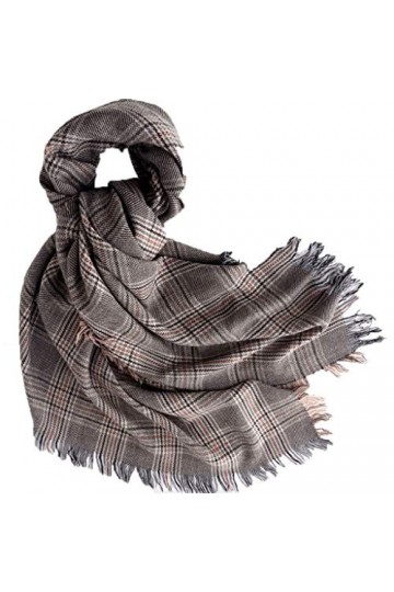 TYXL Foulard de Soie Femme, Écharpe Femmes Hiver Couverture Écharpe Plaid Femmes Chaud ConfortableTartanWrapOversized Cape Ca