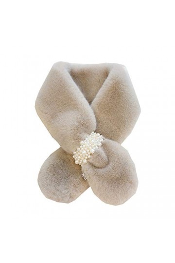 Femmes Wrap Col en Peluche Bavoir Femme Hiver Chaud Tout-Allumette Multicolore Croix écharpe Col Doux Chaud Couleur : Kaki, 