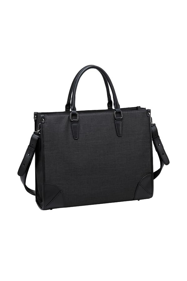 Kasgo Cabas Femme, Grande Capacité Sac a Main Femme Imperméable Sacoche Ordinateur 15,6 Pouces PU Cuir Sac à Bandoulière Sac 