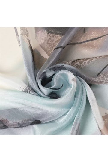 KIZQYN Echarpe Châle Châle en Soie rétro Encre Peinture Motif écharpe Printemps et Automne Robe Cadeau for Femme et mère Mode