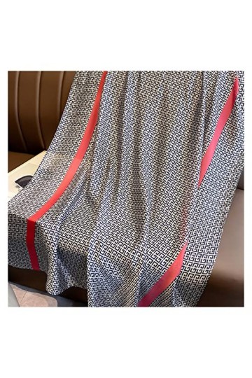 ACiyD Écharpe pour Femme Écharpe dhiver pour Femme Châle en Soie Designer Écharpe Four Seasons Geometry Couleur : 2, Taille