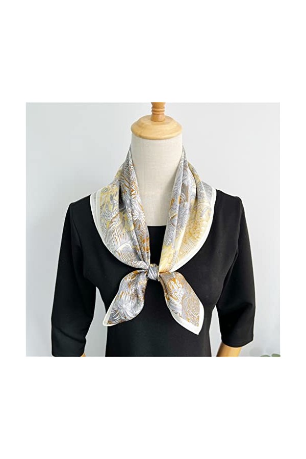 YWSZJ Écharpe en Soie de mûrier Femmes Squicpe de Soie de Printemps et dautomne Écharpe décorative Color : A, Size : One Si
