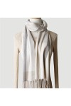 ZWEBY Écharpe Femme Châle Long for Femme Big Plaid Winter Warm Plaid Big Scarf Doux Chaud Couleur : Beige Grid, Size : 180x3