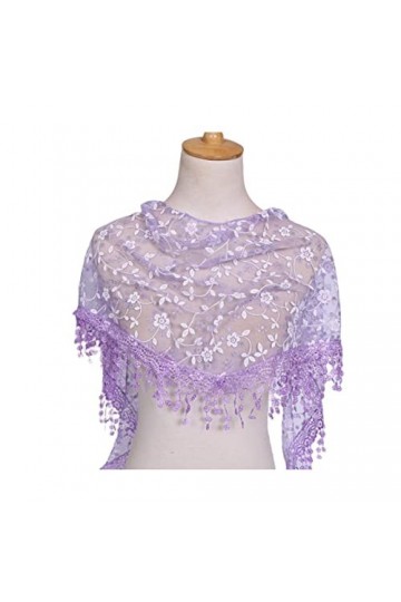 Écharpe dété Mode Femmes Fille Écharpe Fleur Dentelle Triangle Femme Bébé Gland Châles Écharpes Printemps Été Photo Props Ac