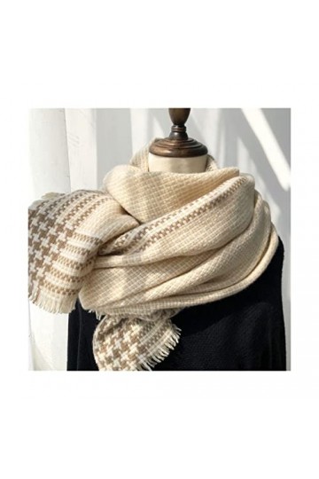 KIZQYN Foulard Femme Écharpe en Laine dautomne et dhiver for Femmes Style de Tissage Polyvalent et Luxueux châle Long épais