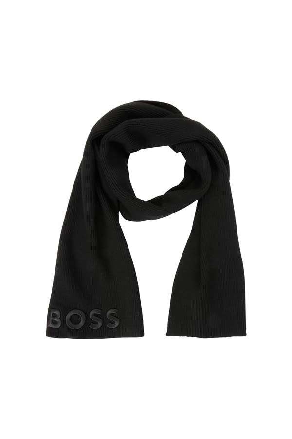 BOSS Lara_Scarf ÉCHARPE, Black1, ONESIZEZE Femme