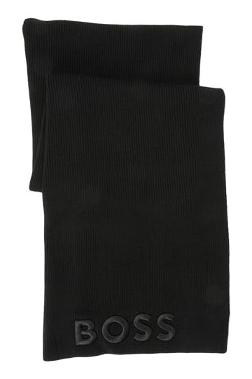 BOSS Lara_Scarf ÉCHARPE, Black1, ONESIZEZE Femme