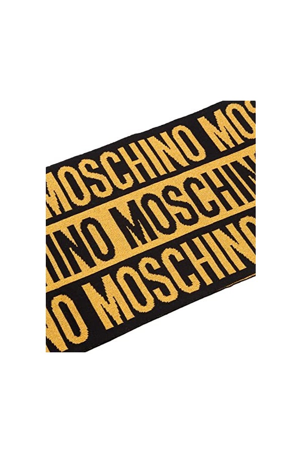 MOSCHINO femme écharpe en laine black - yellow